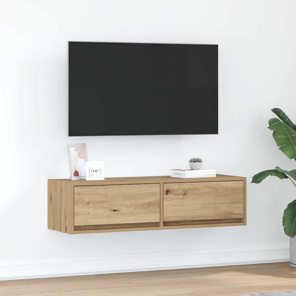 vidaXL Szafka pod telewizor z szufladą dąb artisan 100 x 31 x 25,5 cm