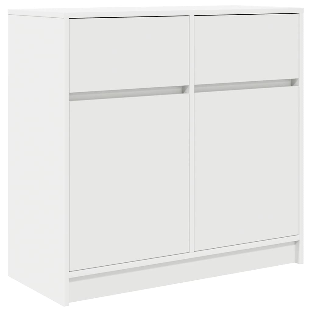 vidaXL Komoda z szufladą Biała 80x34x76 cm Drewno klejone