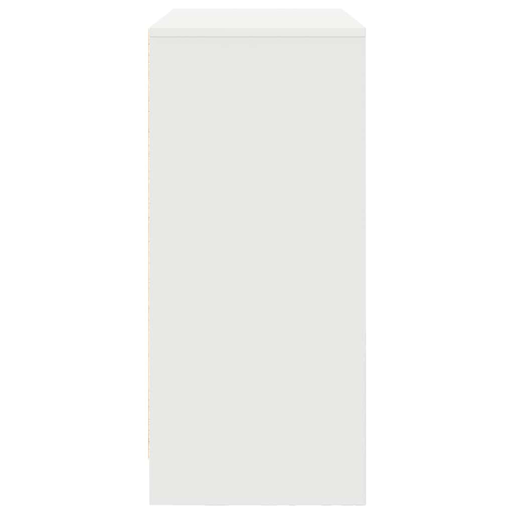 vidaXL Komoda z szufladą Biała 80x34x76 cm Drewno klejone