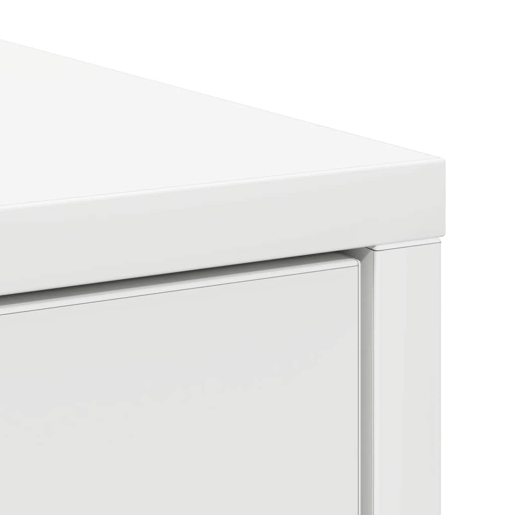 vidaXL Komoda z szufladą Biała 80x34x76 cm Drewno klejone