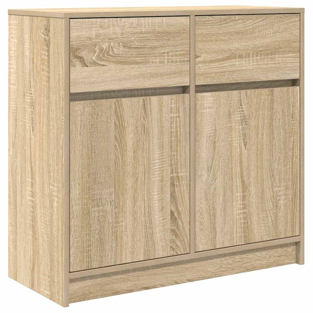 vidaXL Komoda z szufladą Dąb Sonoma 80x34x76 cm Drewno klejone