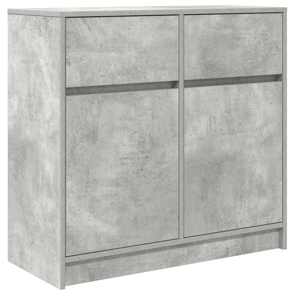 vidaXL Komoda z szufladą Betonowa szarość 80x34x76 cm Drewno klejone