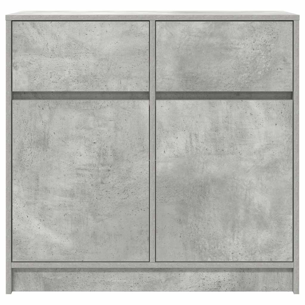 vidaXL Komoda z szufladą Betonowa szarość 80x34x76 cm Drewno klejone
