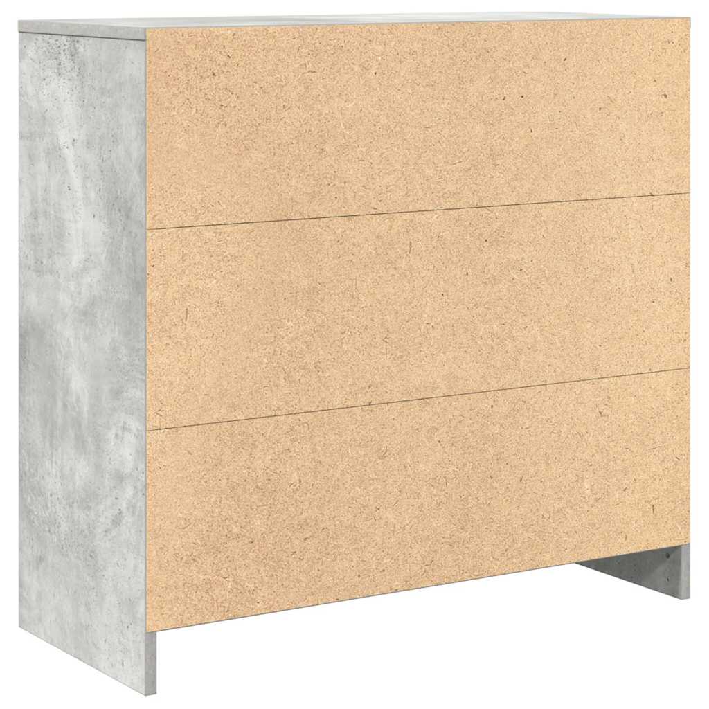 vidaXL Komoda z szufladą Betonowa szarość 80x34x76 cm Drewno klejone