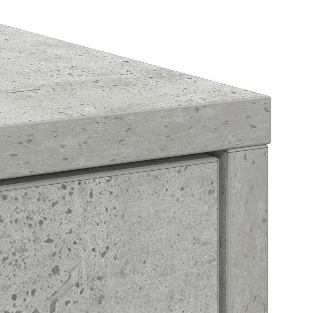 vidaXL Komoda z szufladą Betonowa szarość 80x34x76 cm Drewno klejone