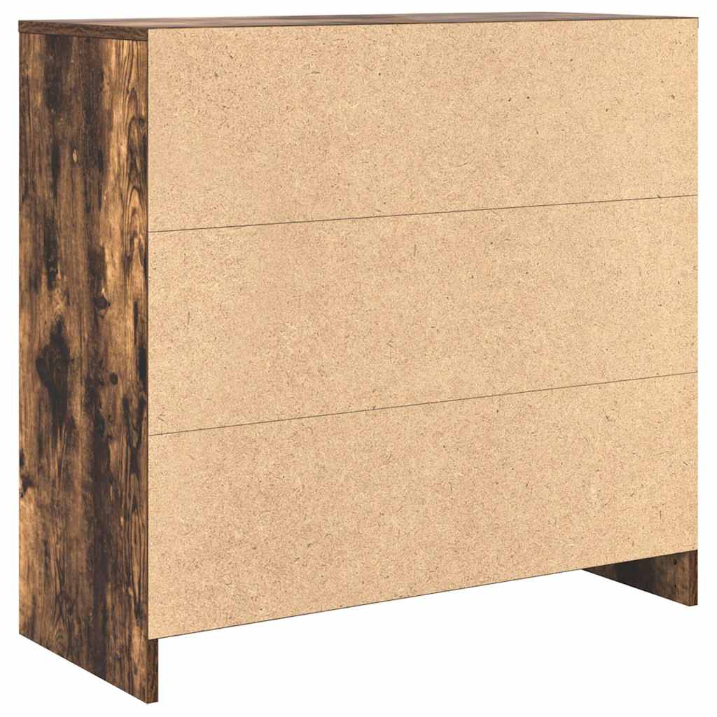 vidaXL Komoda z szufladą Dąb wędzony 80x34x76 cm Drewno klejone
