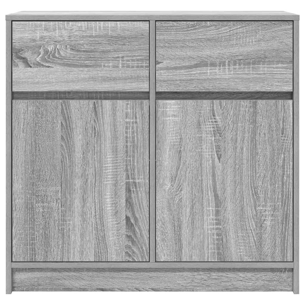 vidaXL Komoda z szufladą Szary Sonoma 80x34x76 cm Drewno klejone