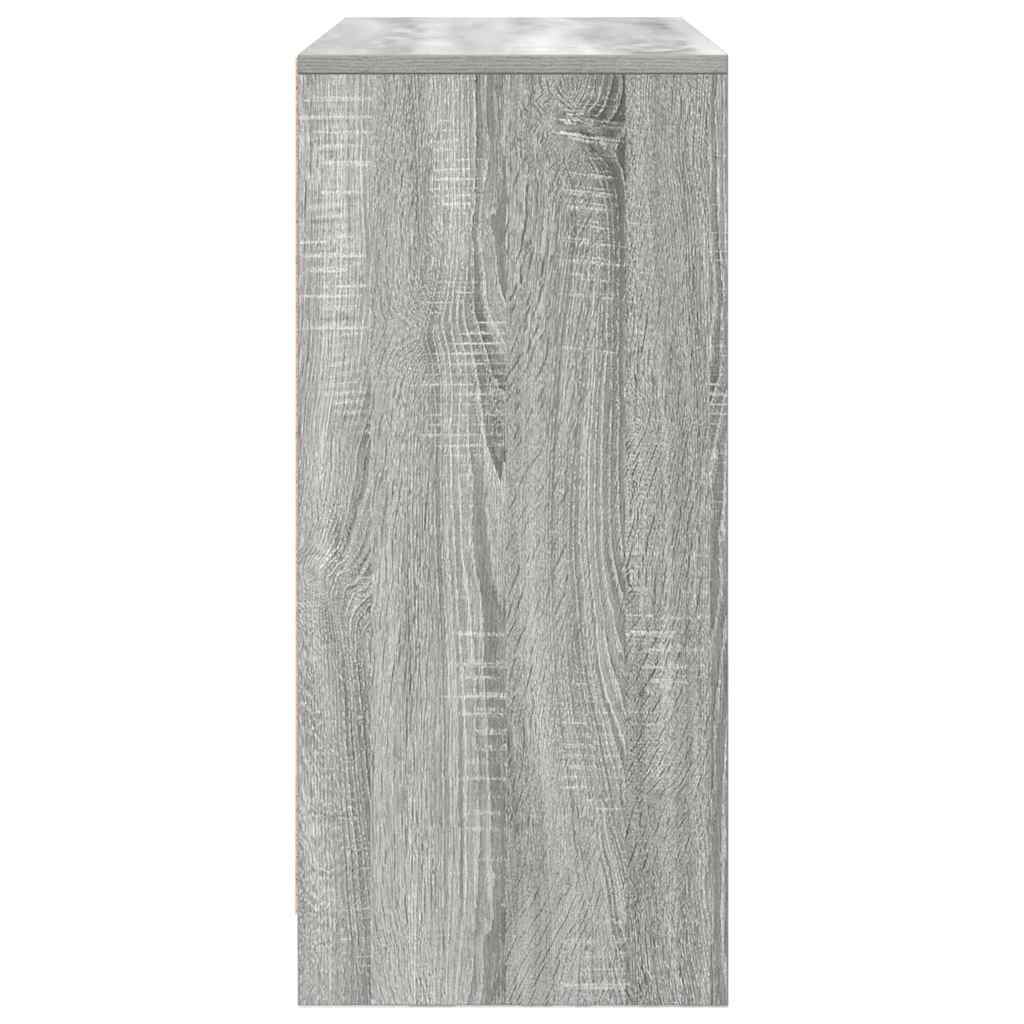 vidaXL Komoda z szufladą Szary Sonoma 80x34x76 cm Drewno klejone