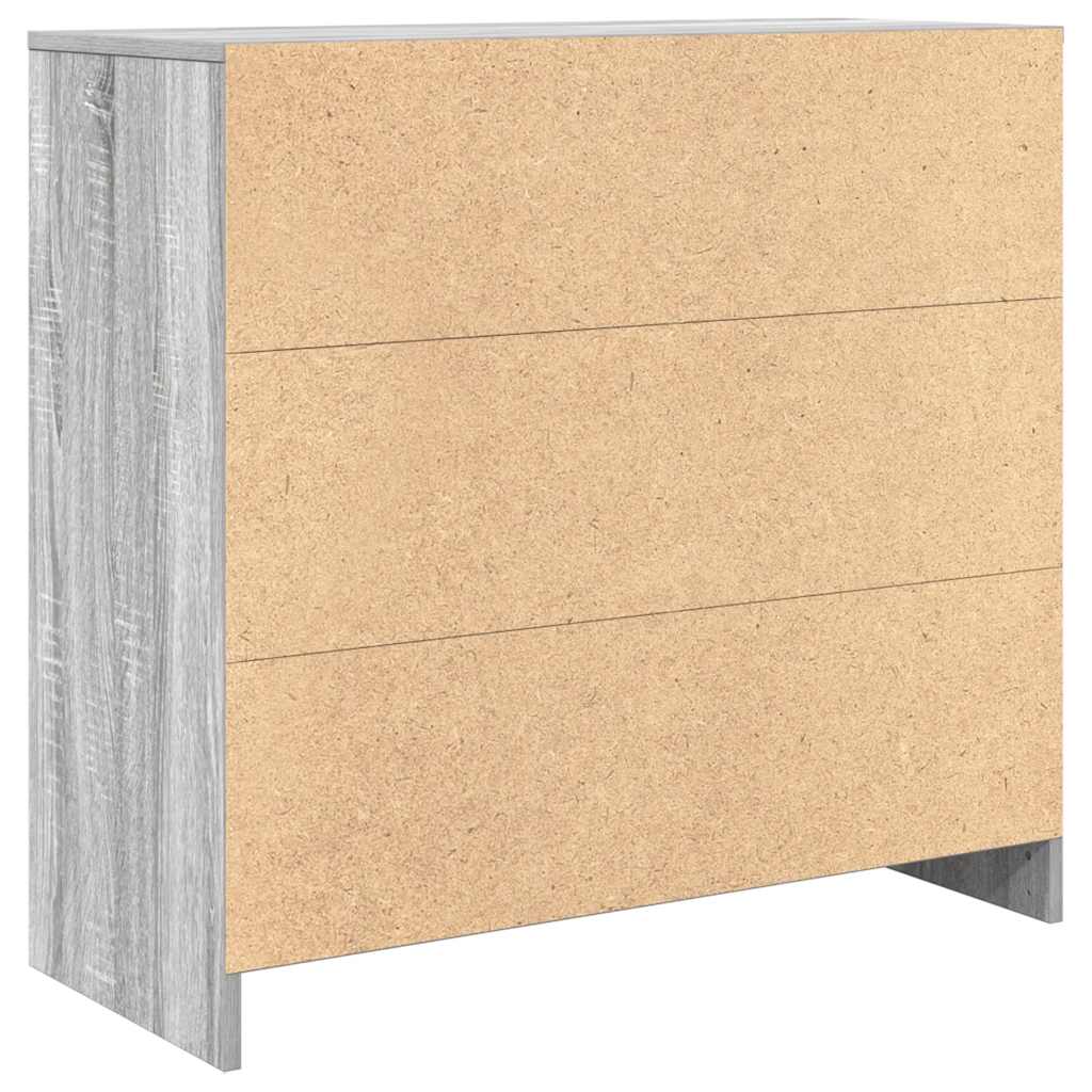 vidaXL Komoda z szufladą Szary Sonoma 80x34x76 cm Drewno klejone