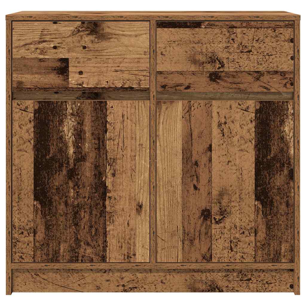 vidaXL Komoda z szufladą Stare drewno 80x34x76 cm Drewno klejone