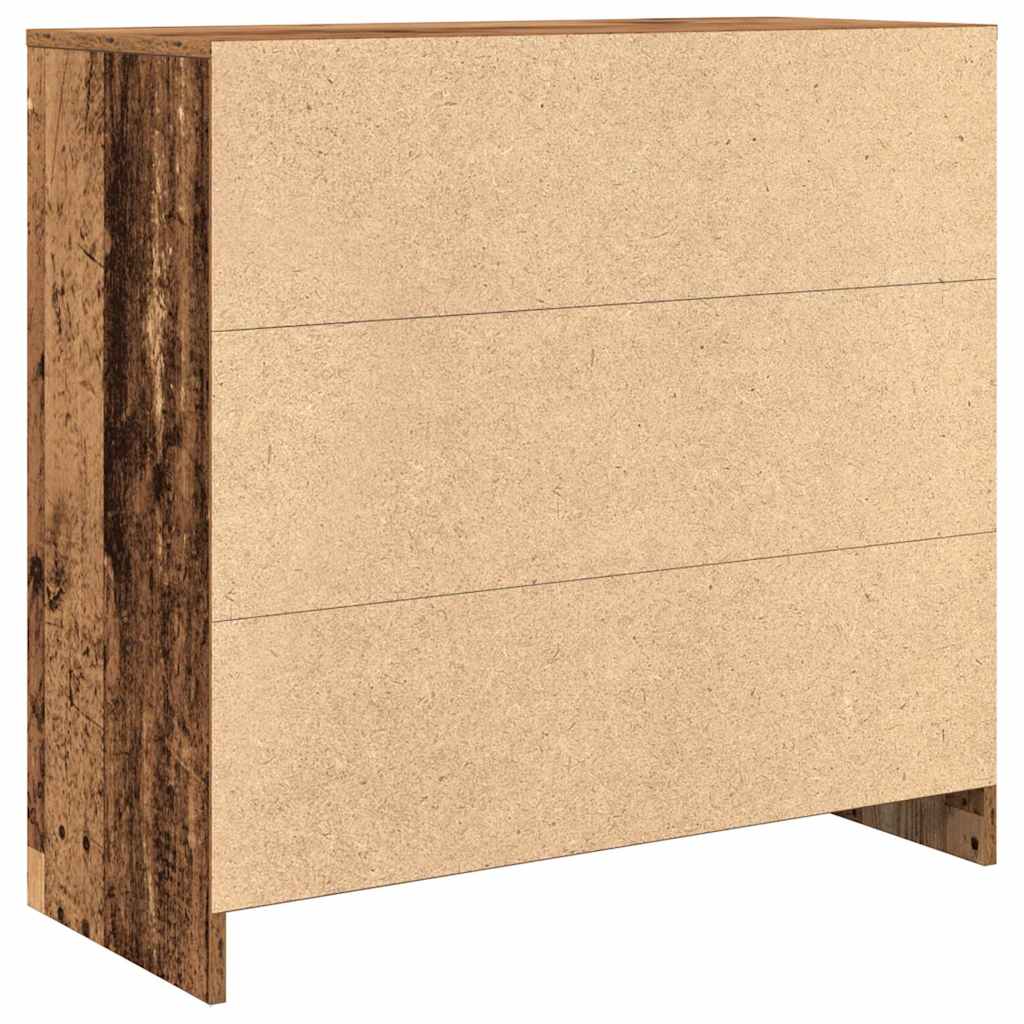 vidaXL Komoda z szufladą Stare drewno 80x34x76 cm Drewno klejone