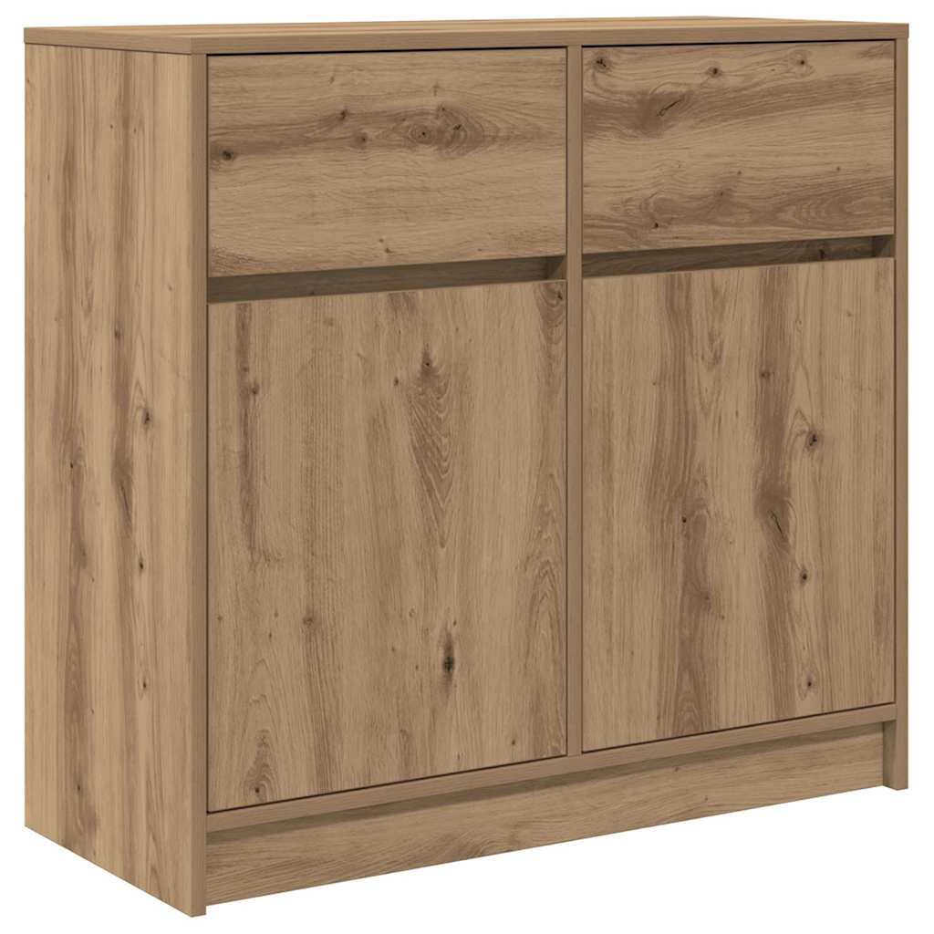 vidaXL Komoda z szufladą Artisan Oak 80x34x76 cm Drewno klejone