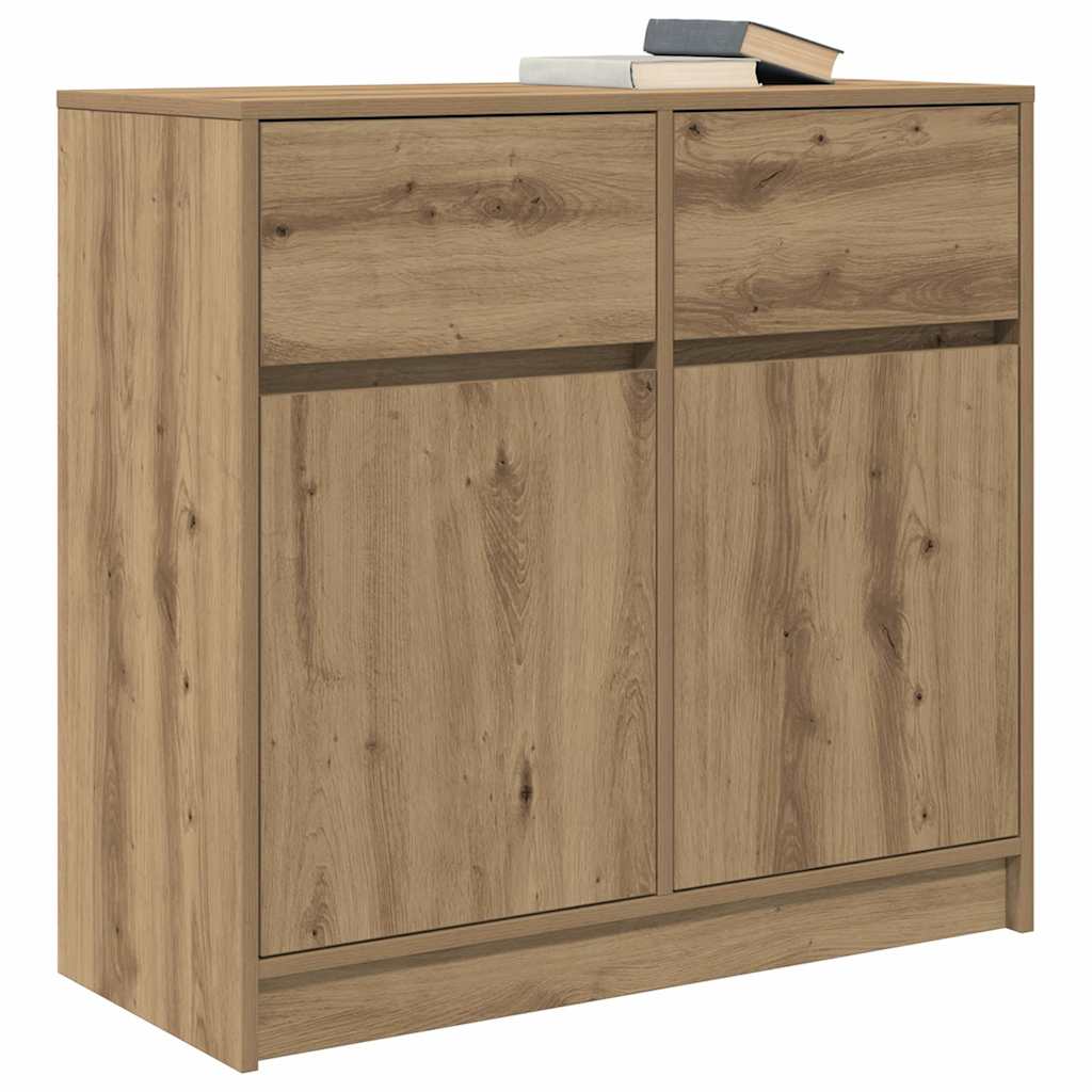 vidaXL Komoda z szufladą Artisan Oak 80x34x76 cm Drewno klejone