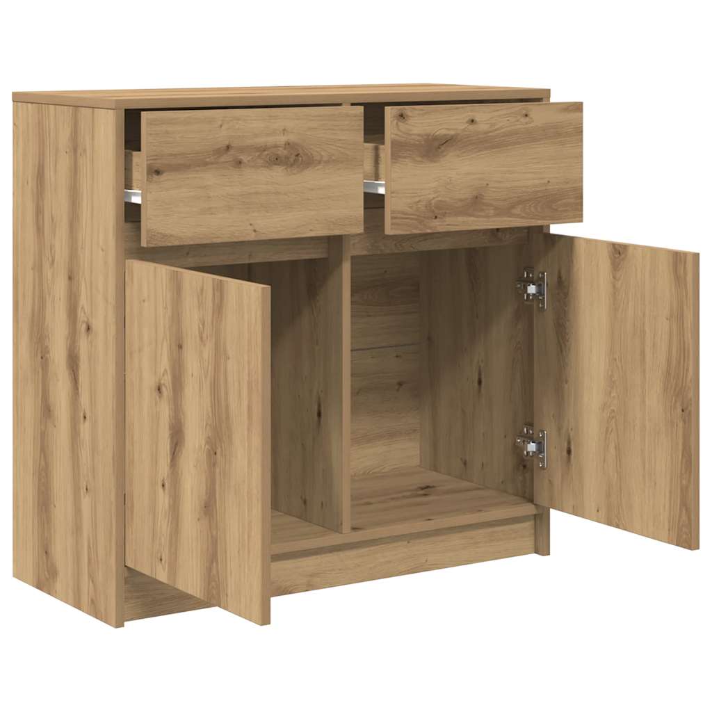 vidaXL Komoda z szufladą Artisan Oak 80x34x76 cm Drewno klejone