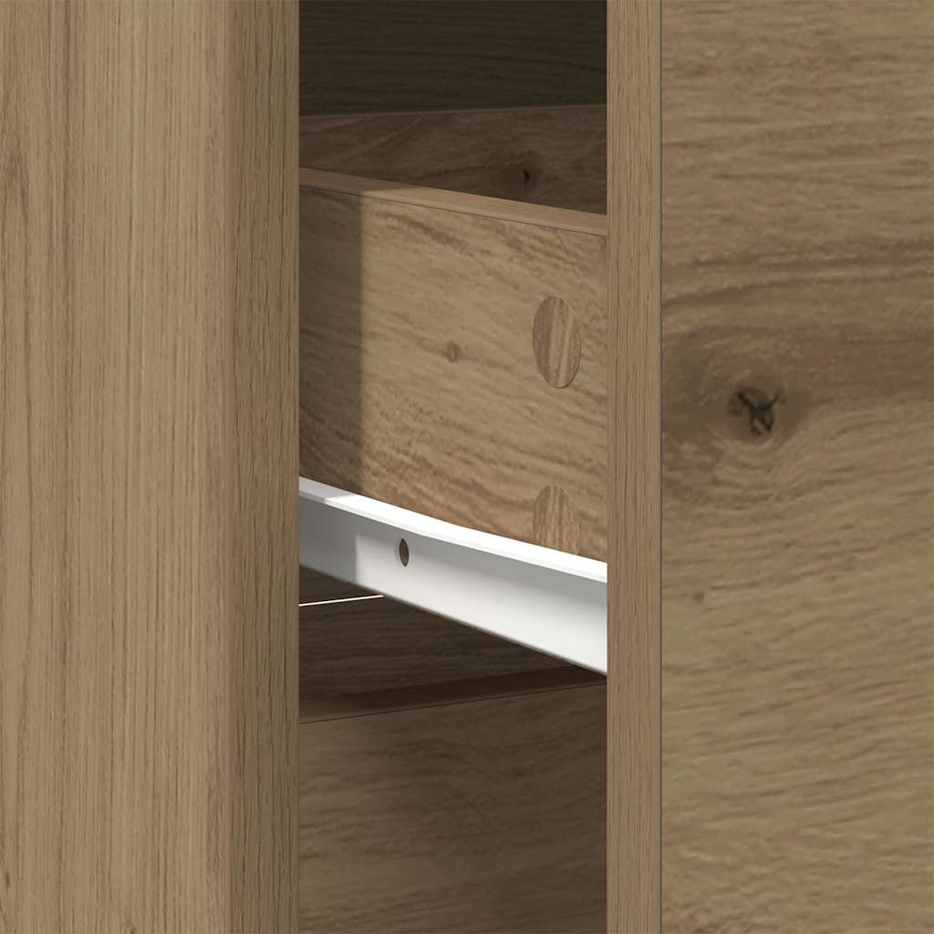 vidaXL Komoda z szufladą Artisan Oak 80x34x76 cm Drewno klejone