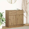 vidaXL Komoda z szufladą Artisan Oak 80x34x76 cm Drewno klejone
