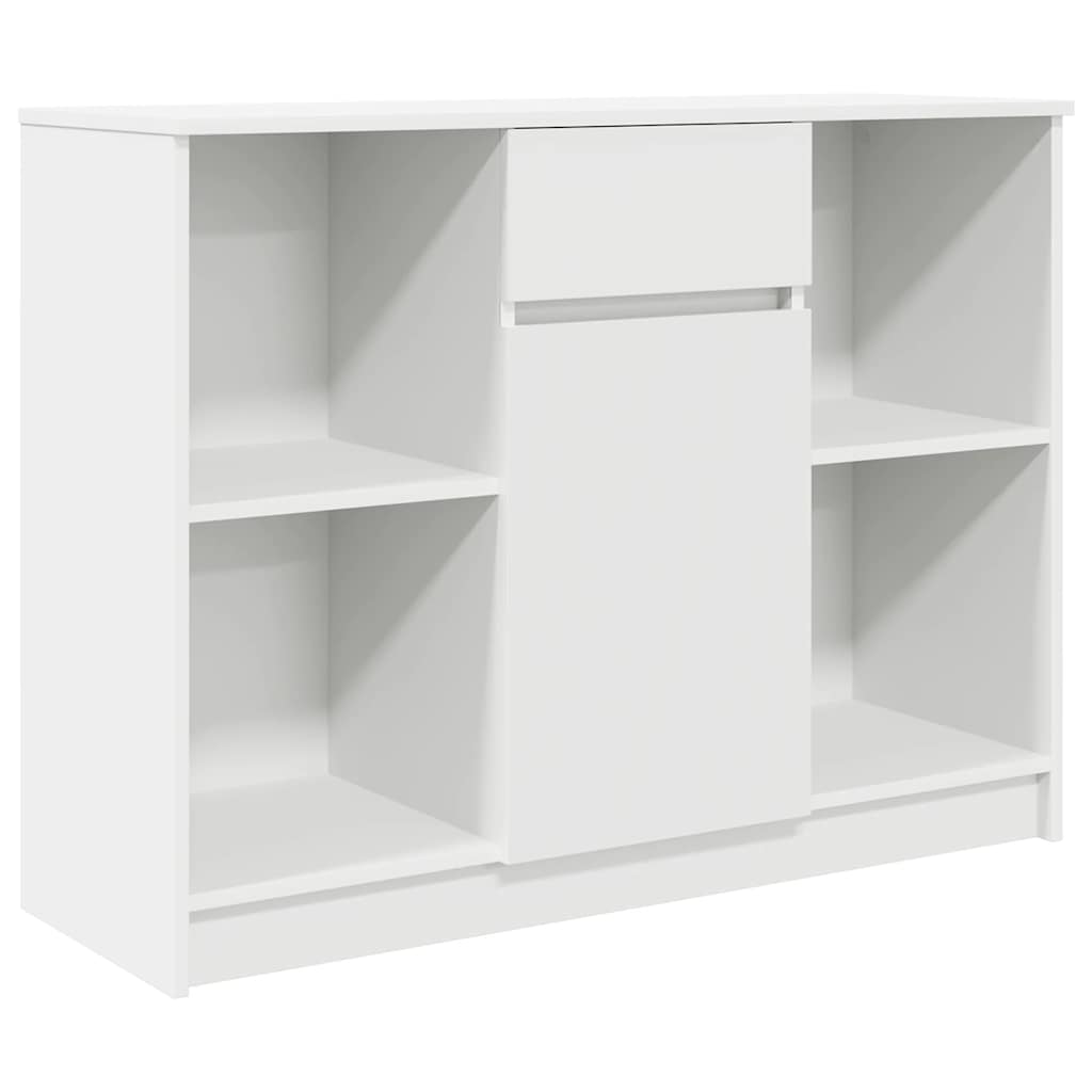 vidaXL Komoda z szufladą Biała 101x35x76 cm Drewno klejone