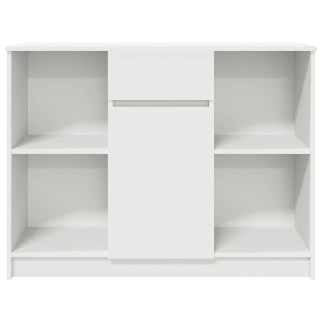 vidaXL Komoda z szufladą Biała 101x35x76 cm Drewno klejone
