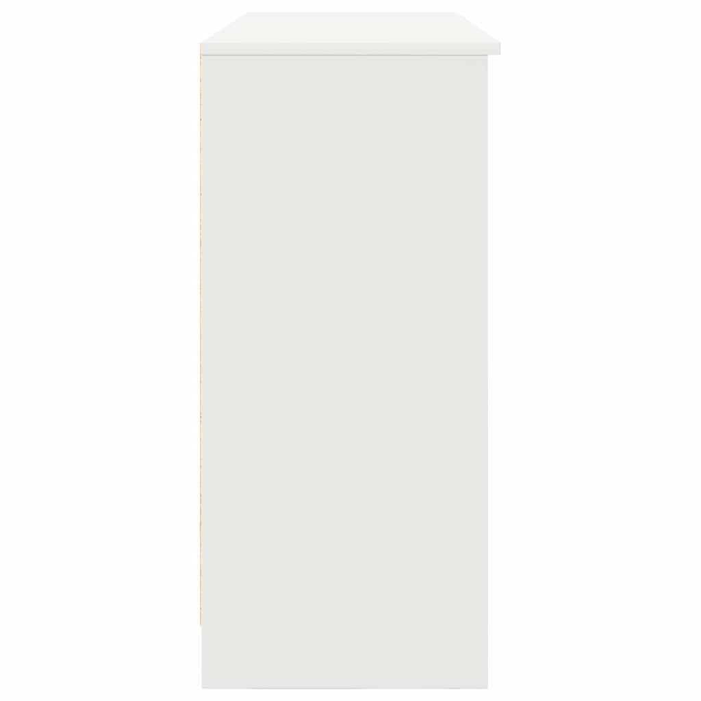 vidaXL Komoda z szufladą Biała 101x35x76 cm Drewno klejone