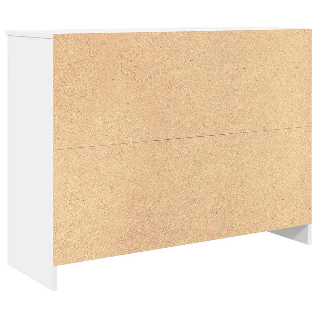 vidaXL Komoda z szufladą Biała 101x35x76 cm Drewno klejone