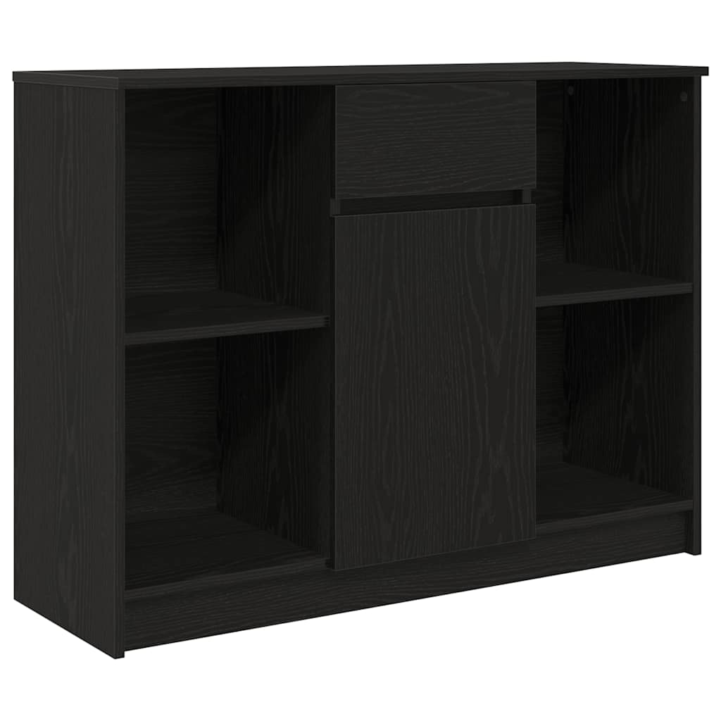 vidaXL Komoda z szufladą Czarny dąb 101x35x76 cm Drewno klejone