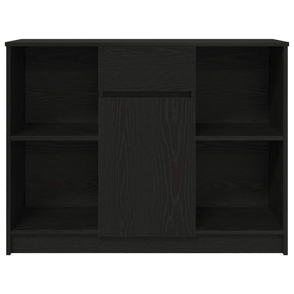 vidaXL Komoda z szufladą Czarny dąb 101x35x76 cm Drewno klejone