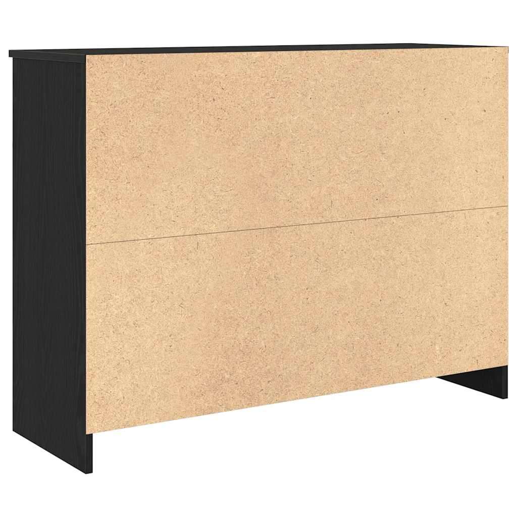 vidaXL Komoda z szufladą Czarny dąb 101x35x76 cm Drewno klejone