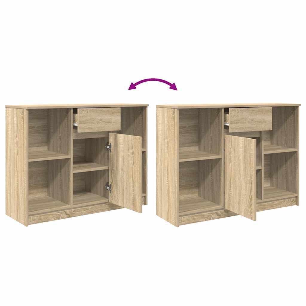 vidaXL Komoda z szufladą Dąb Sonoma 101x35x76 cm Drewno klejone