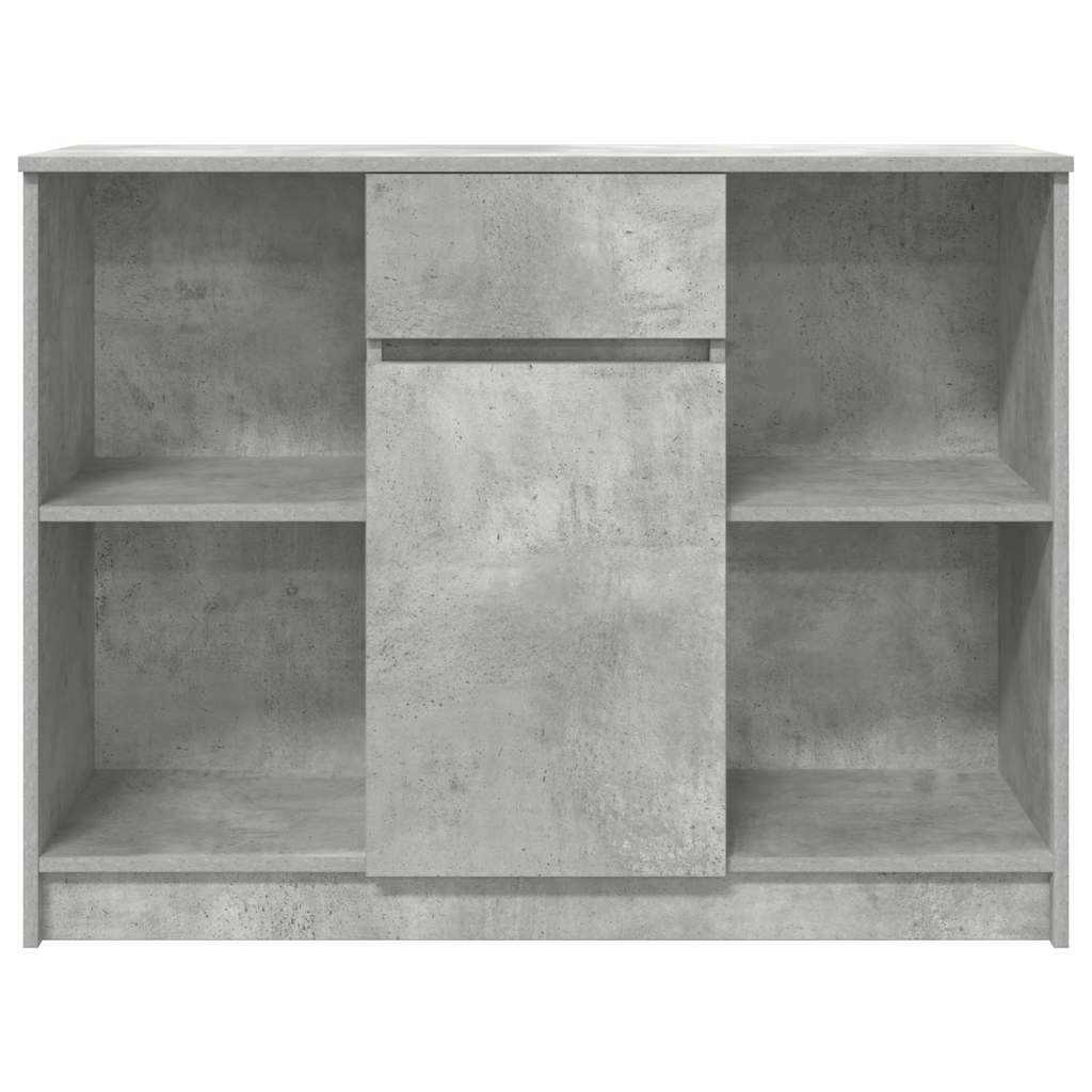 vidaXL Komoda z szufladą Betonowa szarość 101x35x76 cm Drewno klejone
