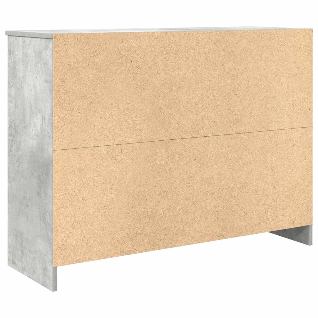vidaXL Komoda z szufladą Betonowa szarość 101x35x76 cm Drewno klejone