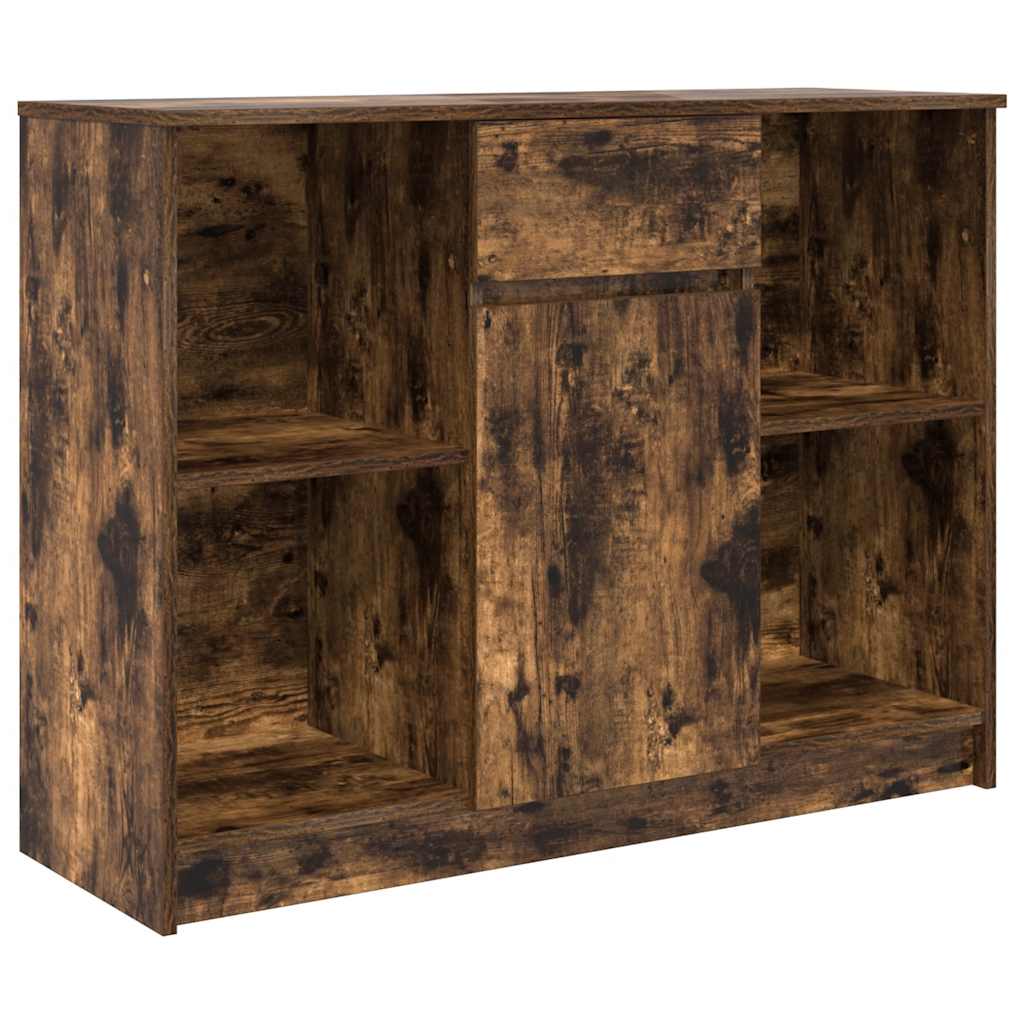 vidaXL Komoda z szufladą Dąb wędzony 101x35x76 cm Drewno klejone