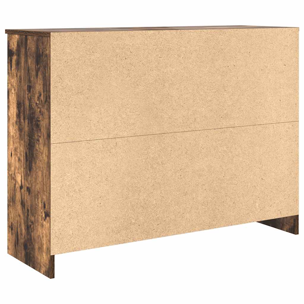 vidaXL Komoda z szufladą Dąb wędzony 101x35x76 cm Drewno klejone