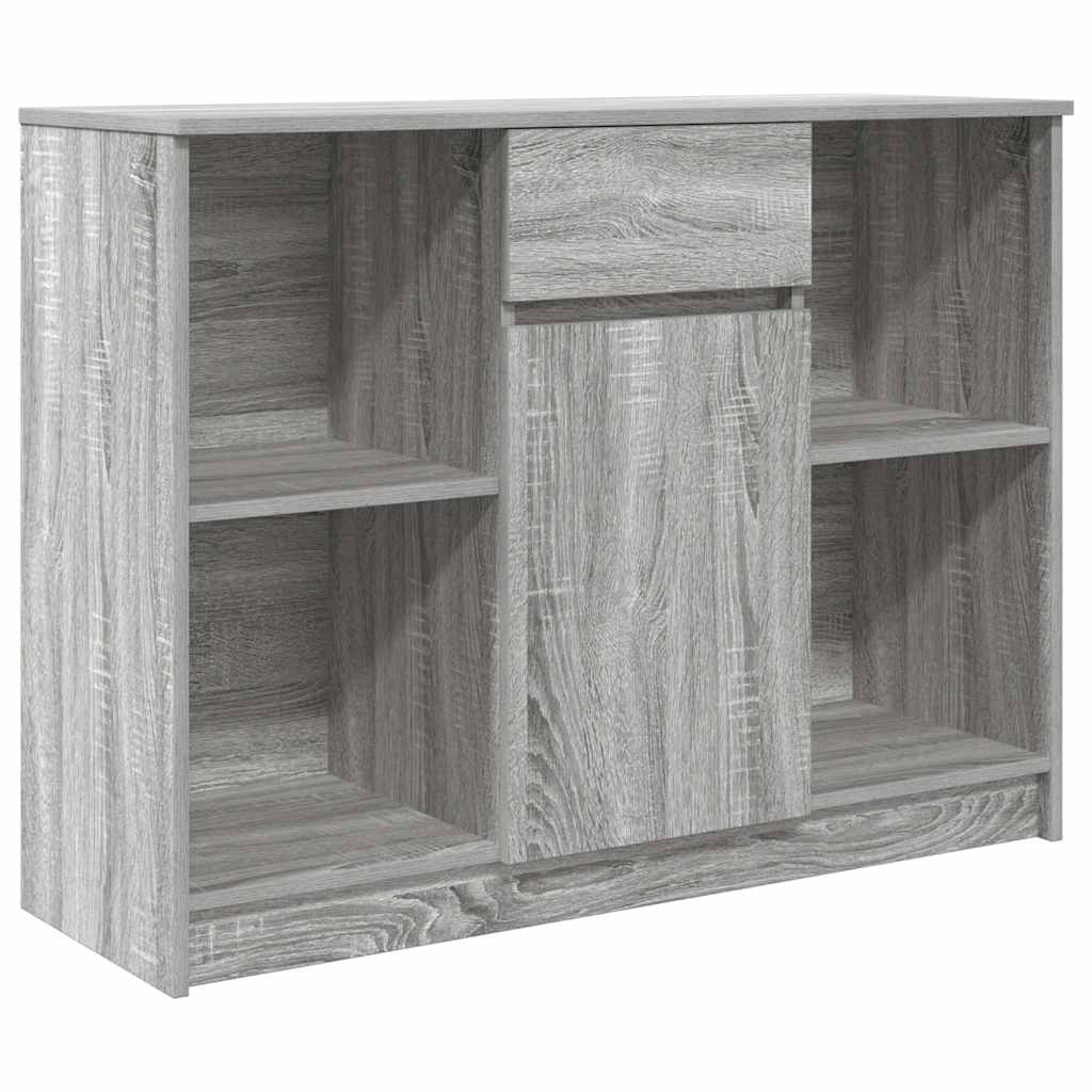 vidaXL Komoda z szufladą Szary Sonoma 101x35x76 cm Drewno klejone