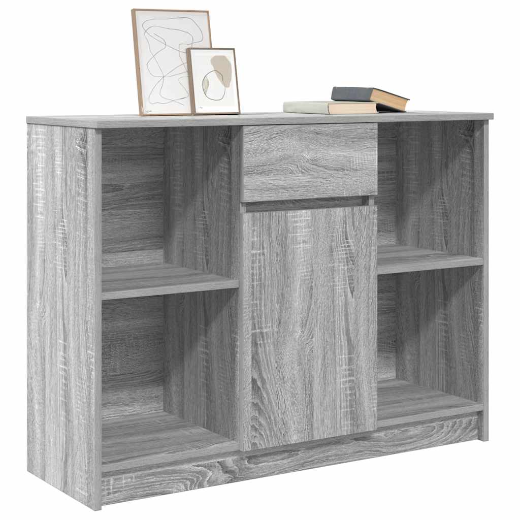 vidaXL Komoda z szufladą Szary Sonoma 101x35x76 cm Drewno klejone