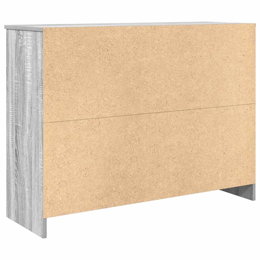 vidaXL Komoda z szufladą Szary Sonoma 101x35x76 cm Drewno klejone