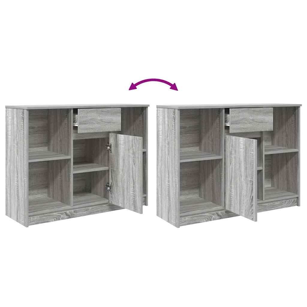 vidaXL Komoda z szufladą Szary Sonoma 101x35x76 cm Drewno klejone