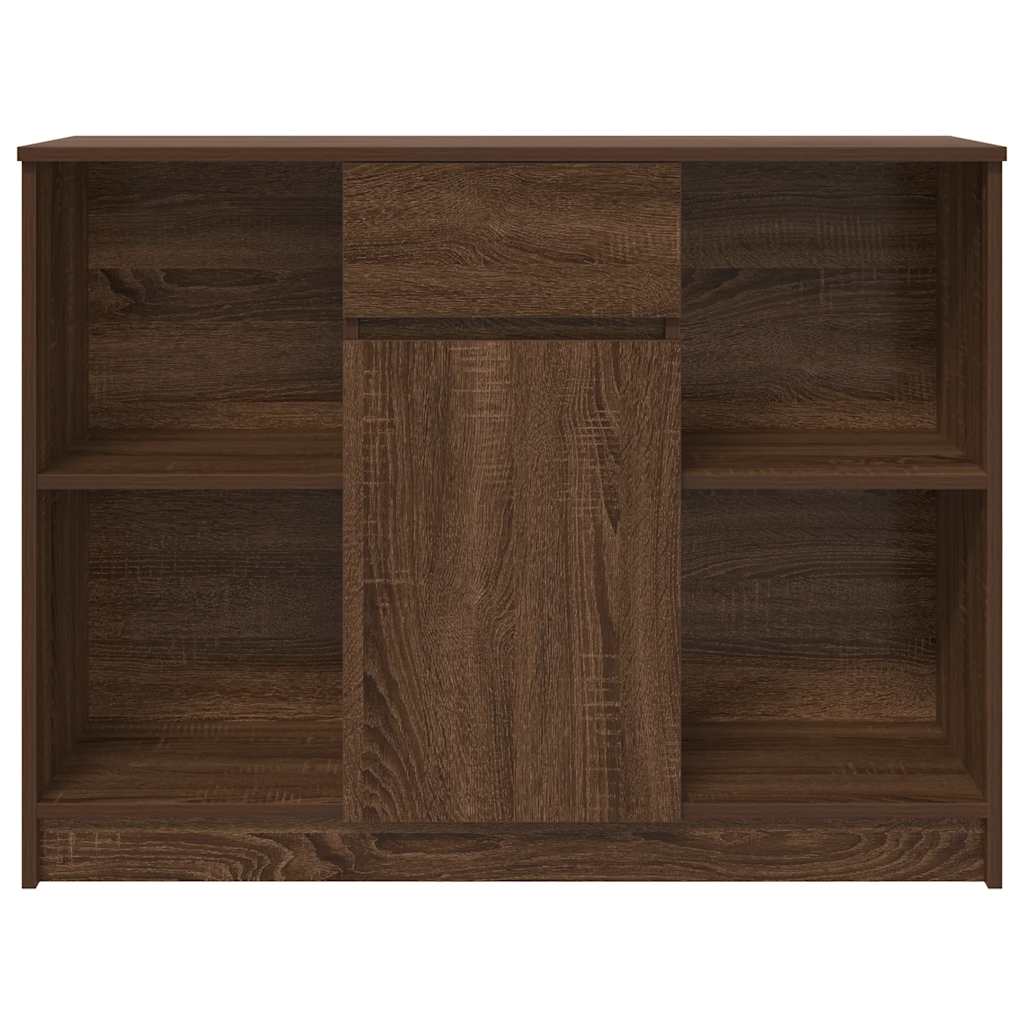 vidaXL Komoda z szufladą Brązowy dąb 101x35x76 cm Drewno klejone