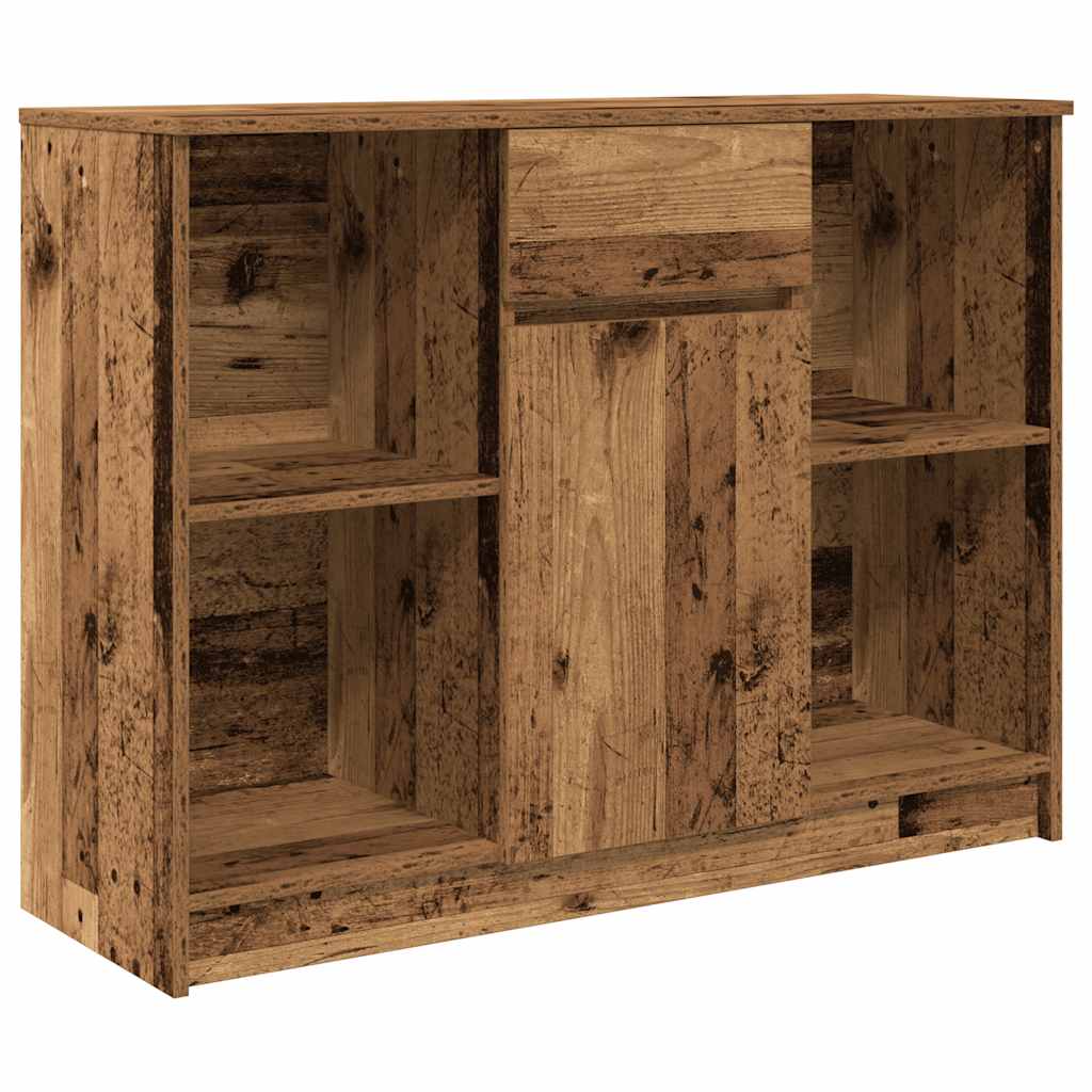 vidaXL Komoda z szufladą Stare drewno 101x35x76 cm Drewno klejone