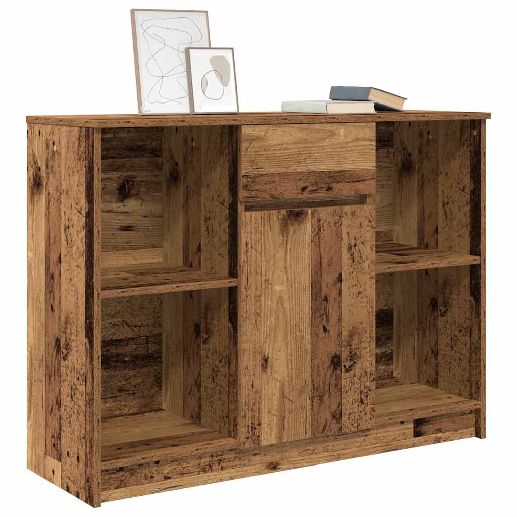 vidaXL Komoda z szufladą Stare drewno 101x35x76 cm Drewno klejone
