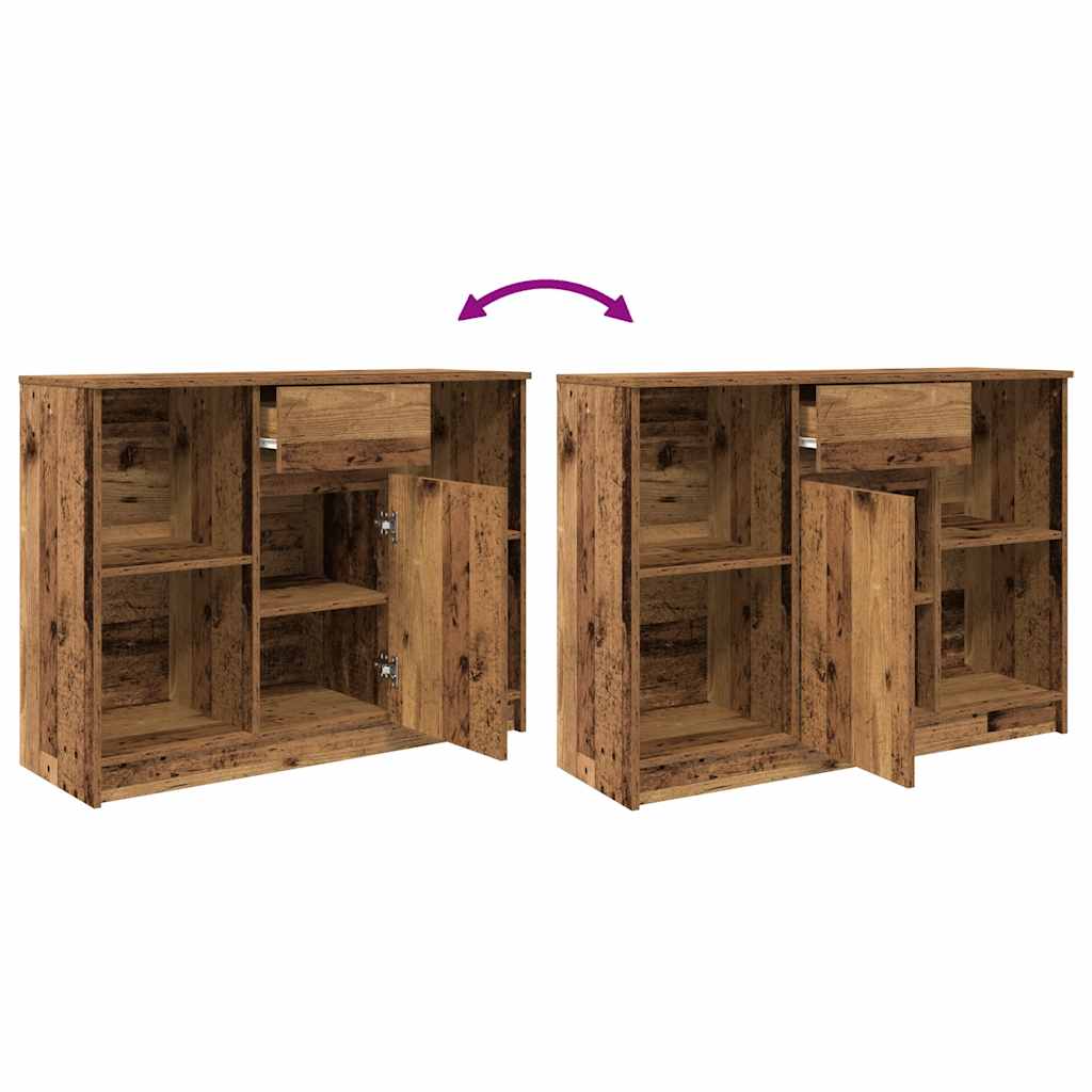 vidaXL Komoda z szufladą Stare drewno 101x35x76 cm Drewno klejone