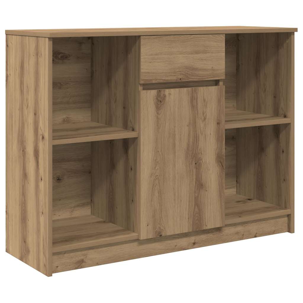 vidaXL Komoda z szufladą Artisan Oak 101x35x76 cm Drewno klejone