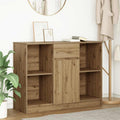 vidaXL Komoda z szufladą Artisan Oak 101x35x76 cm Drewno klejone