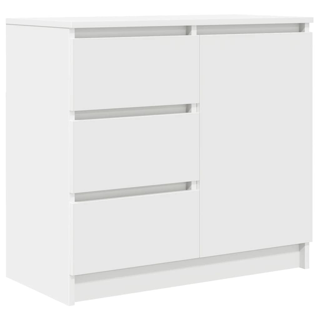 vidaXL Komoda z szufladą Biała 71x35x65 cm Drewno klejone
