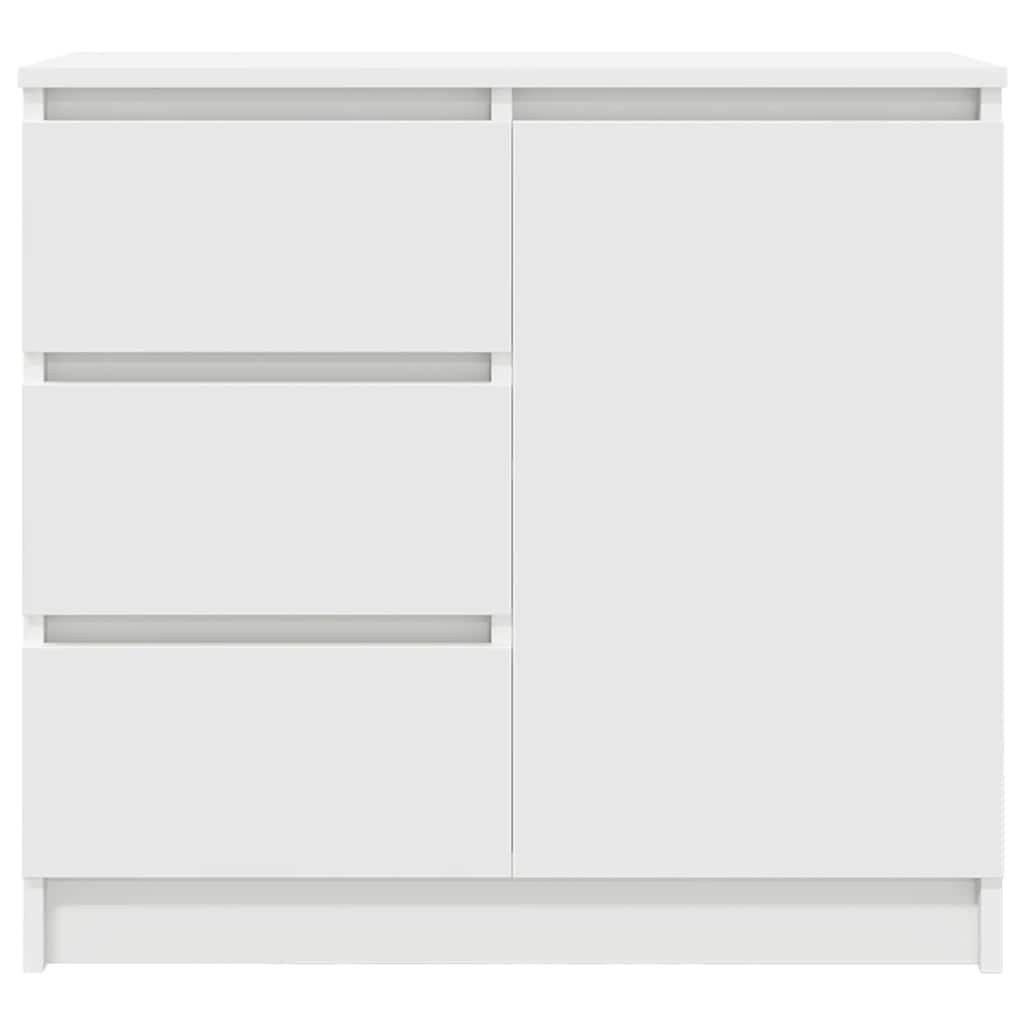 vidaXL Komoda z szufladą Biała 71x35x65 cm Drewno klejone