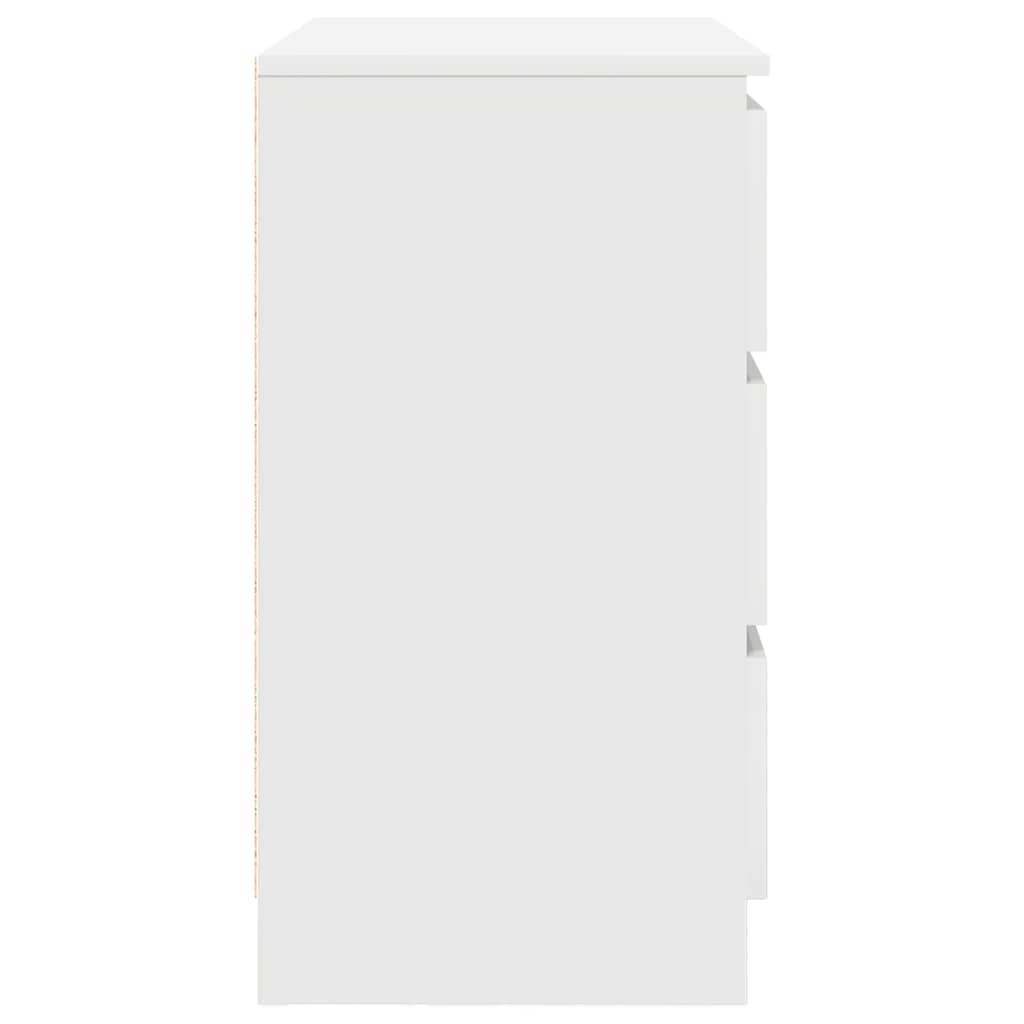 vidaXL Komoda z szufladą Biała 71x35x65 cm Drewno klejone