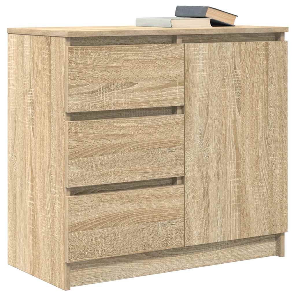 vidaXL Komoda z szufladą Dąb Sonoma 71x35x65 cm Drewno klejone