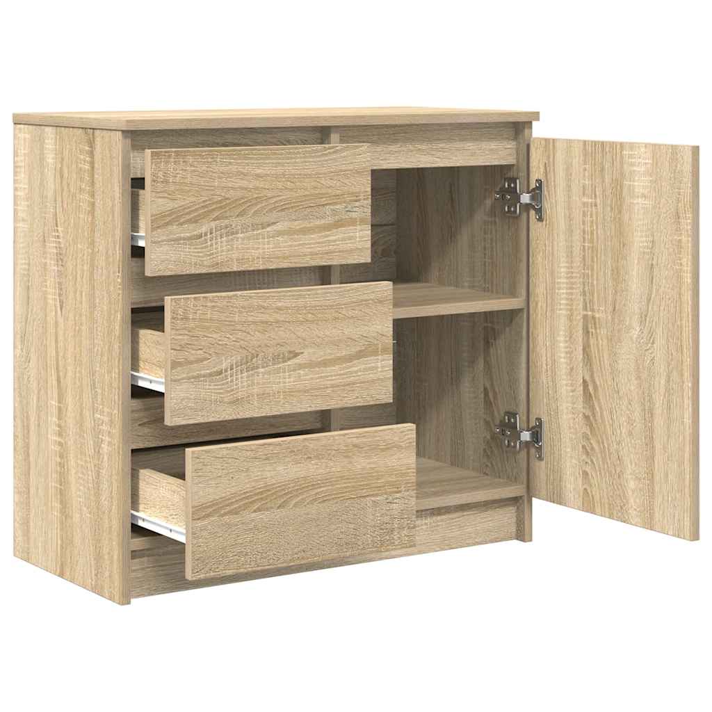 vidaXL Komoda z szufladą Dąb Sonoma 71x35x65 cm Drewno klejone