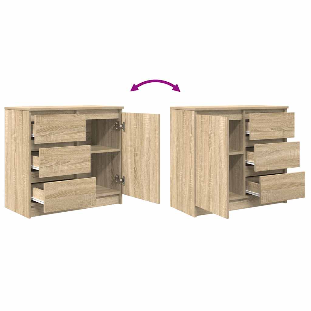 vidaXL Komoda z szufladą Dąb Sonoma 71x35x65 cm Drewno klejone