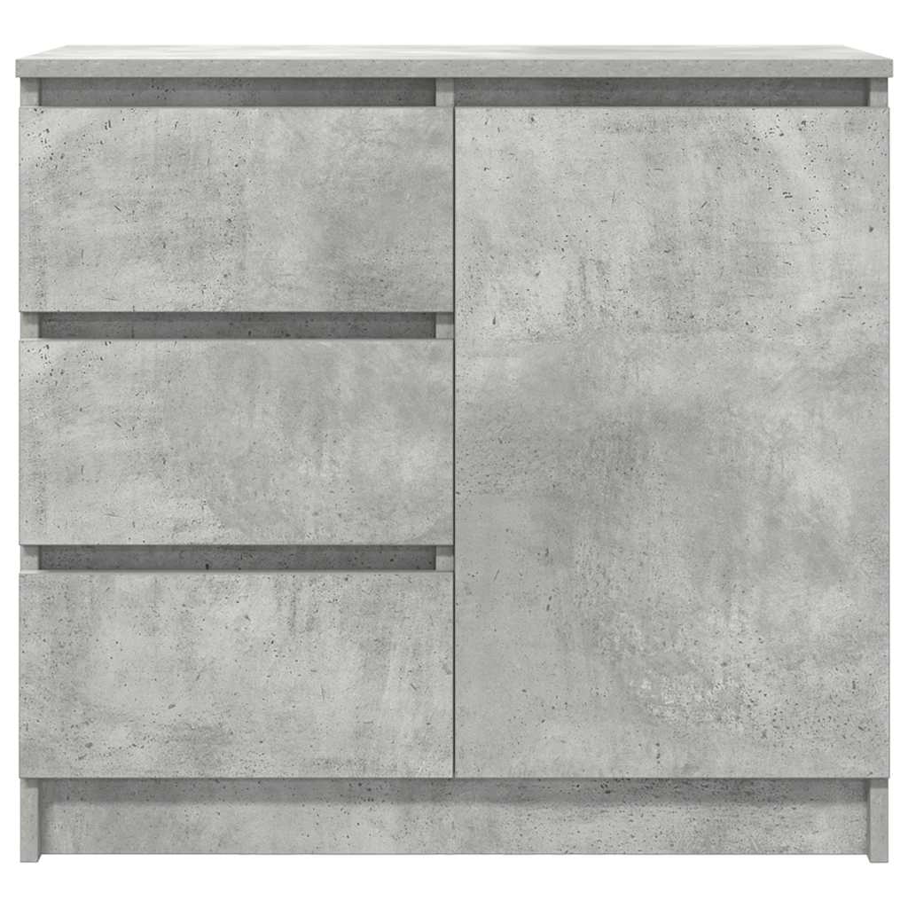 vidaXL Komoda z szufladą Betonowa szarość 71x35x65 cm Drewno klejone