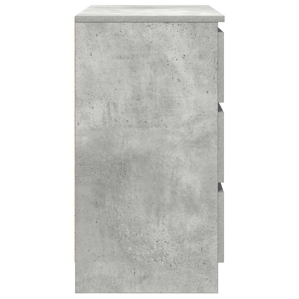 vidaXL Komoda z szufladą Betonowa szarość 71x35x65 cm Drewno klejone